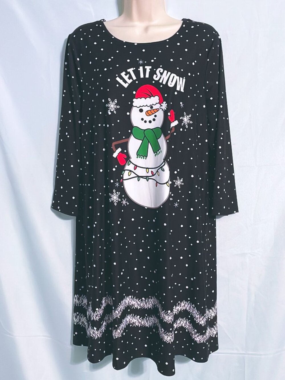 Dress Works Let It Snow Snowman Dress Size M